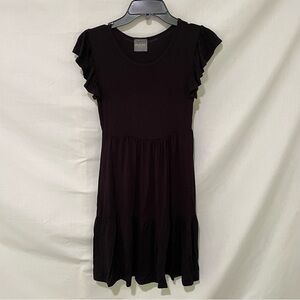 Olivia Rae Women’s Black Ruffle Cap Sleeve Mini Dress Size XS